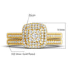 Romantic 925 Silver Bridal Double Rings Set ATHLEXES
