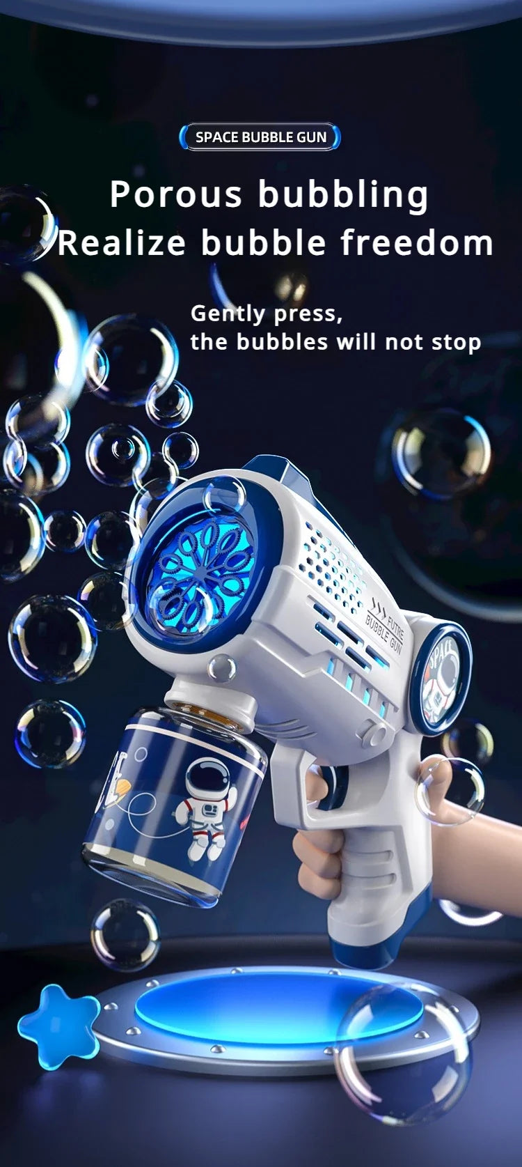Astronaut Bubble Blaster Automatic Bubble Gun ATHLEXES