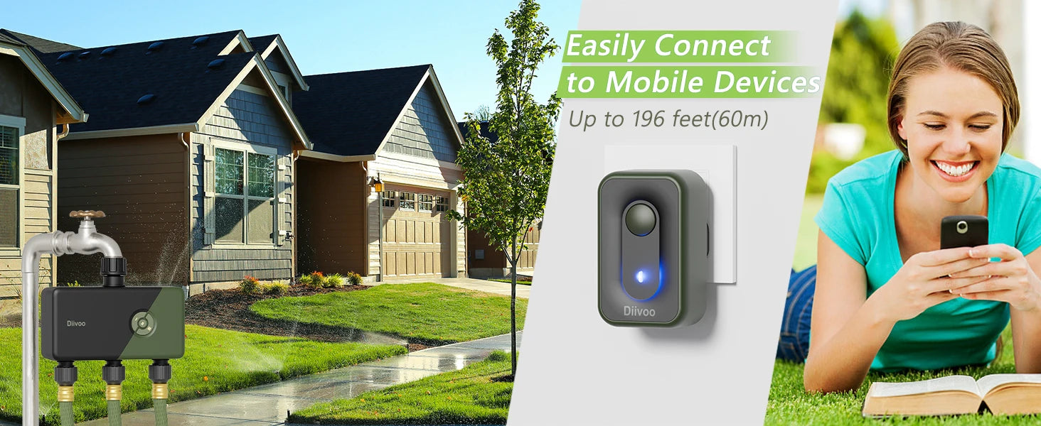 Diivoo Smart WiFi Garden Irrigation Timer with Alexa ATHLEXES