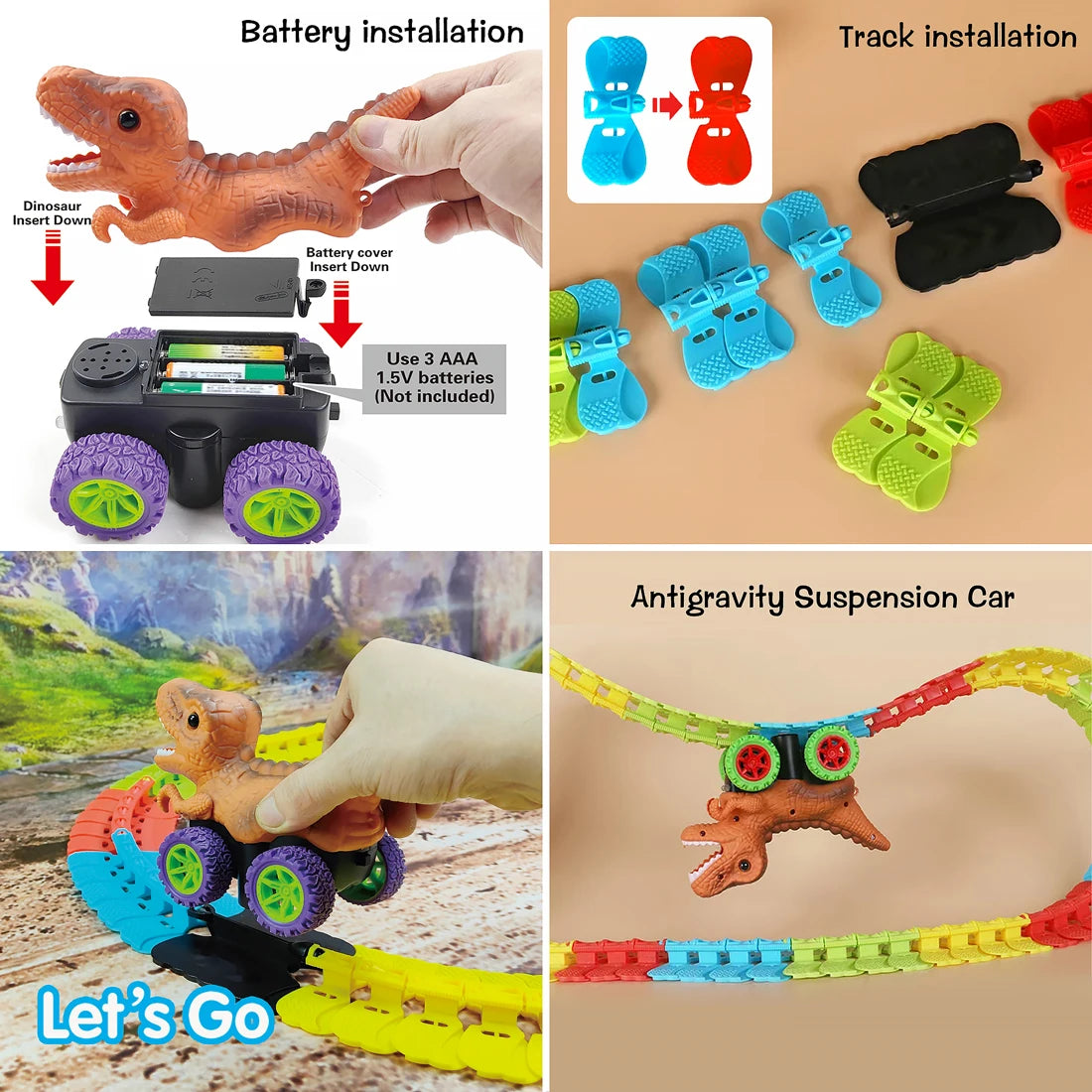 DinoTrack Flexi Race Set for Boys' Adventure ATHLEXES