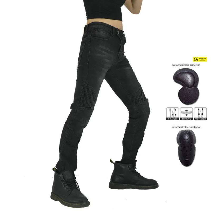 Premium Women's Motorcycle Riding Jeans with Armor ATHLEXES