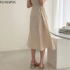 Chic Vintage Cotton Linen A-Line Dress ATHLEXES