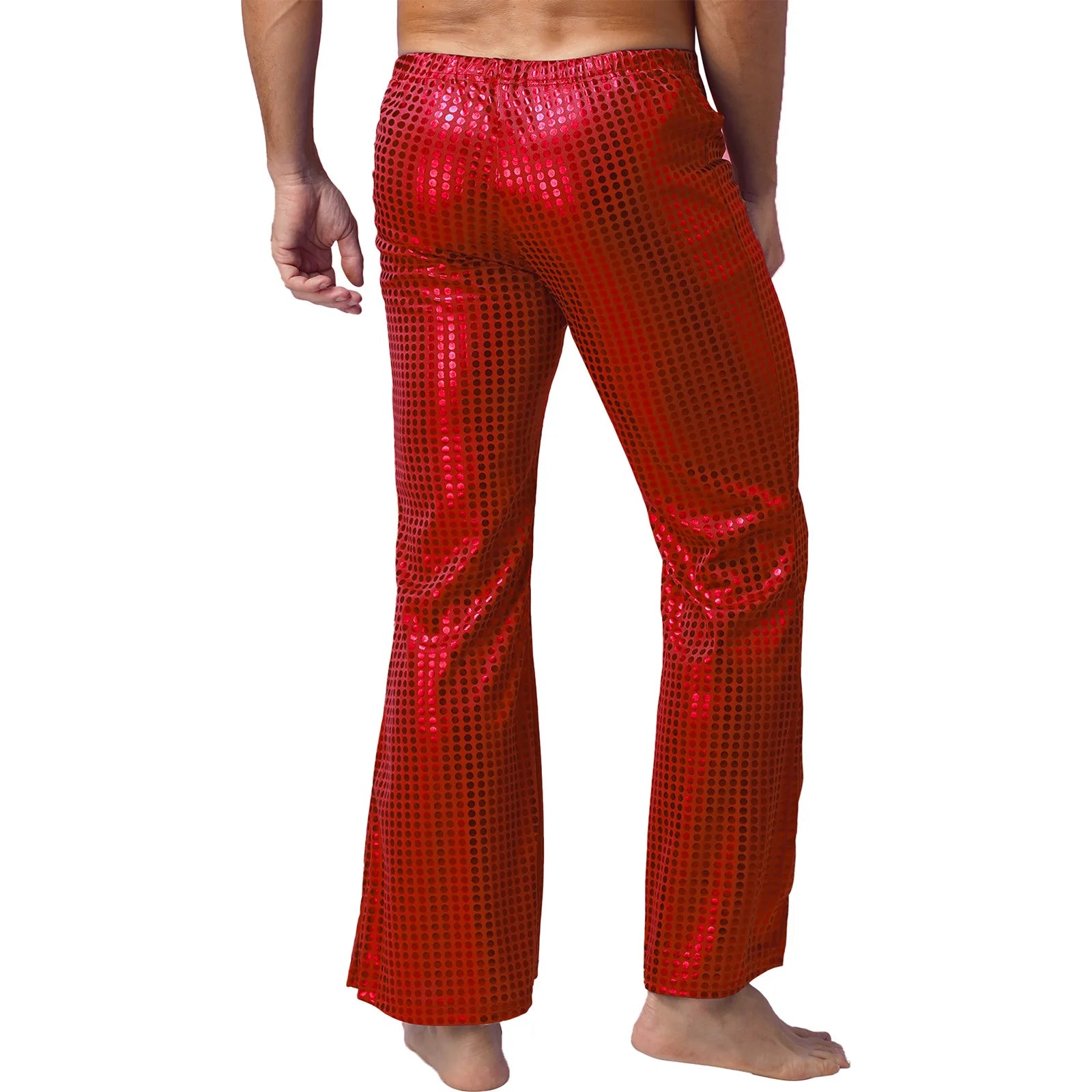 Shiny Sequins Disco Party Bell-Bottom Pants ATHLEXES