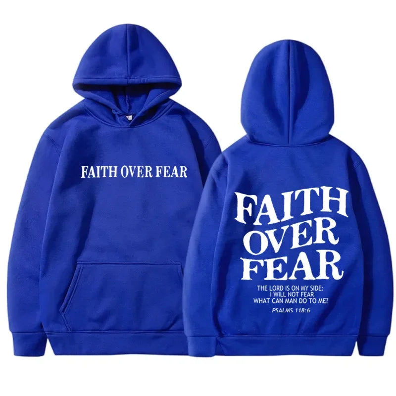 Faith Over Fear Inspirational Graphic Hoodie ATHLEXES
