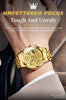 OLEVS Luxury Waterproof Gold Skeleton Watch ATHLEXES