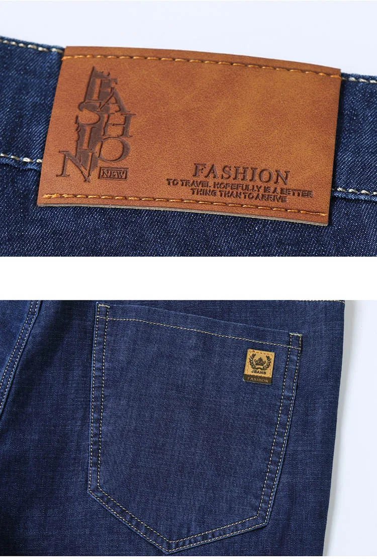 Light Blue Casual Denim Straight Fit Trousers ATHLEXES