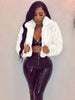 Velvet Luxe Faux Fur Cardigan Jacket ATHLEXES