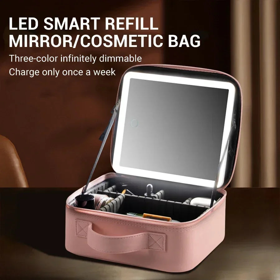 IllumiGlam LED Makeup Case with Mirror ATHLEXES