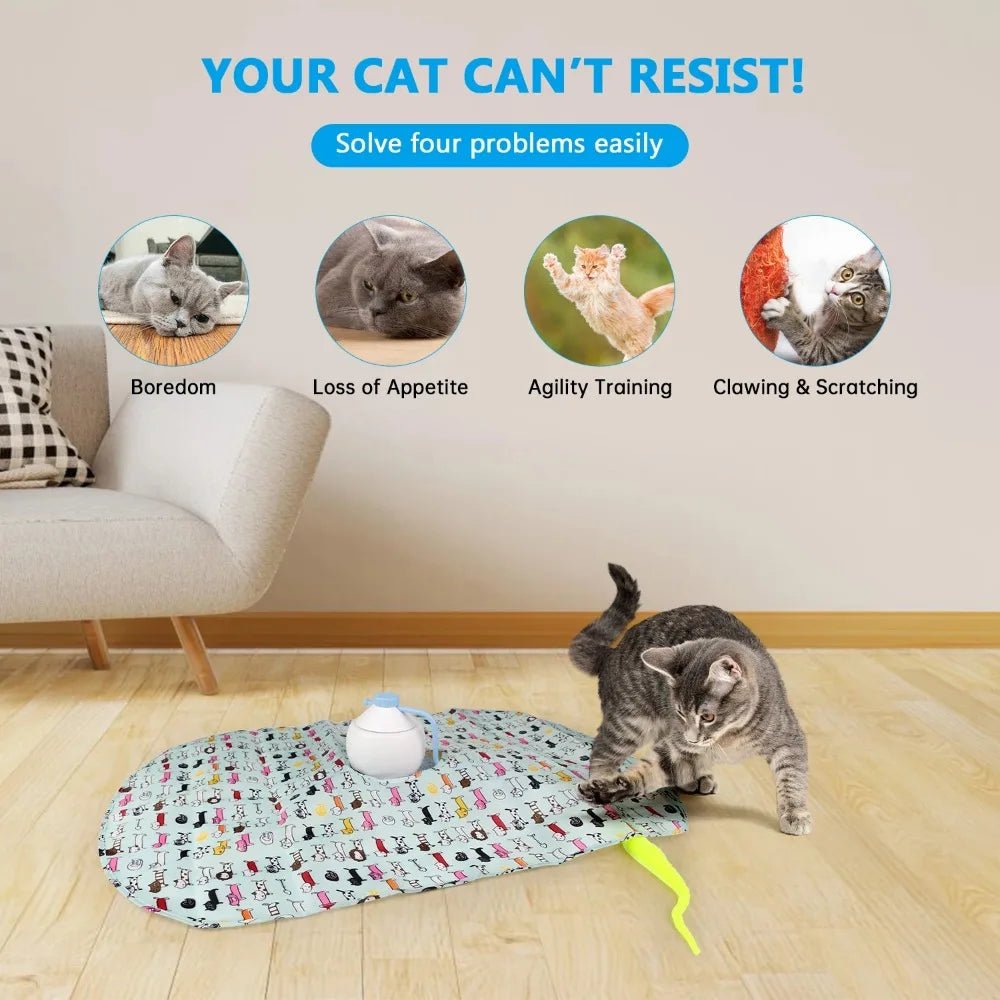 Electric Cat Toy with USB Charging, 360 Rotating, Interactive Puzzle, Intelligent Pet Items, Teasing Feather, Cat Supplies, Acce ATHLEXES