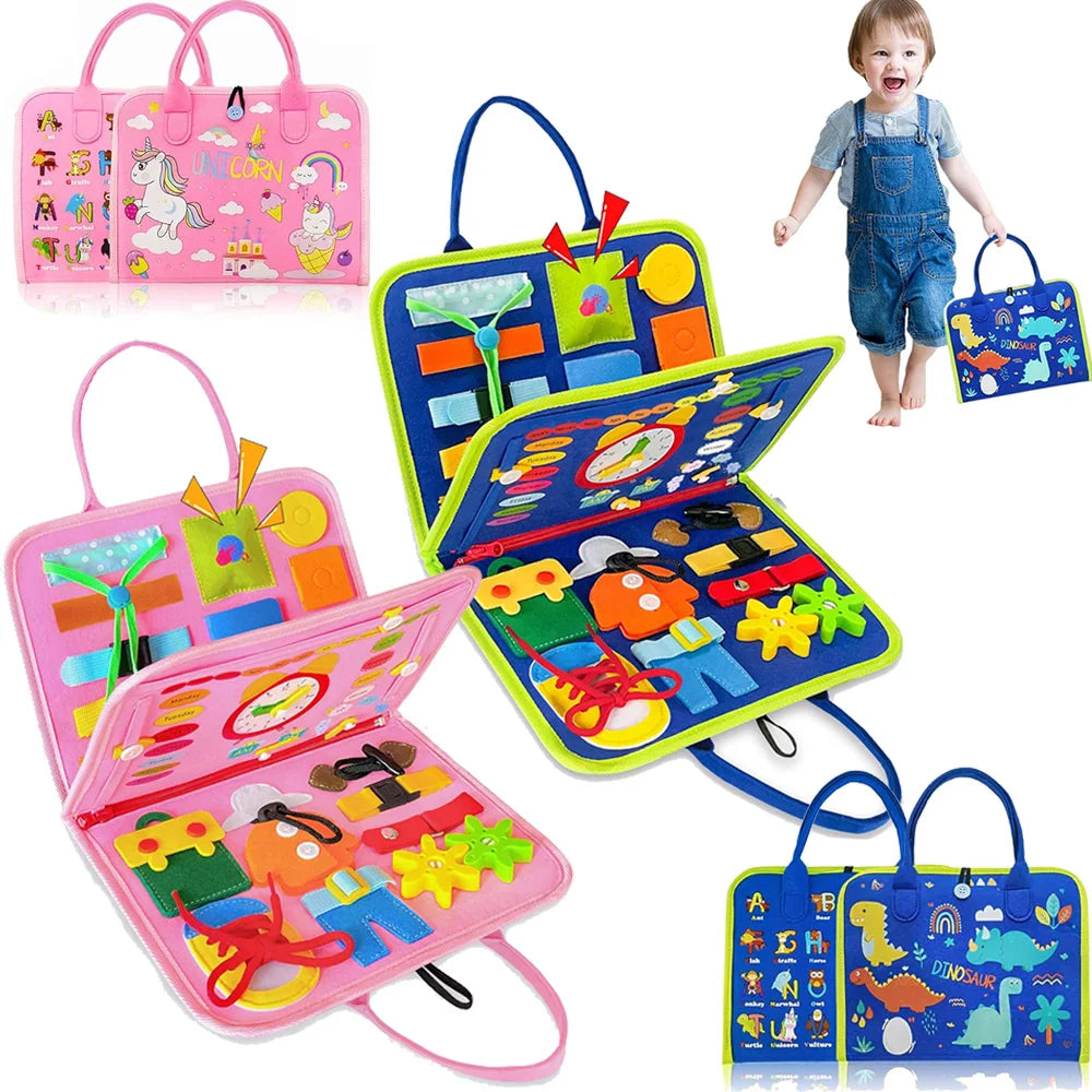 Toddler Sensory and Educational Busy Board Backpack ATHLEXES