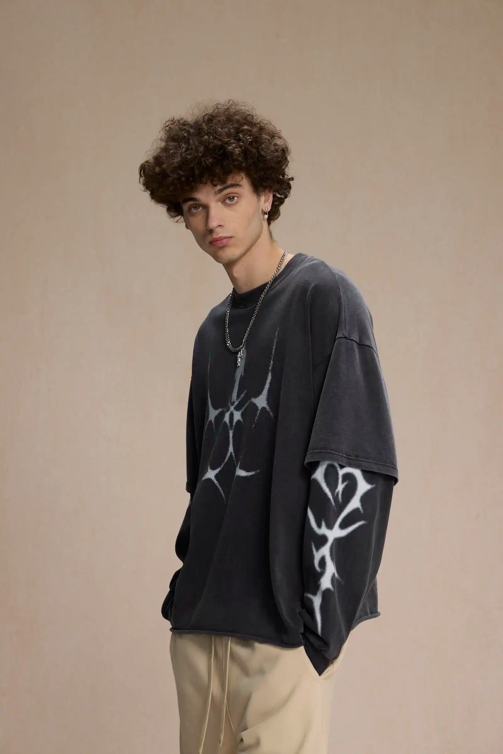 Stylish Printed Long Sleeved T-Shirt with Round Neck ATHLEXES