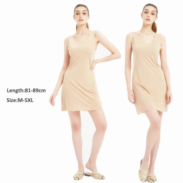 SilkFeel Plus Size Full Slip Dress ATHLEXES