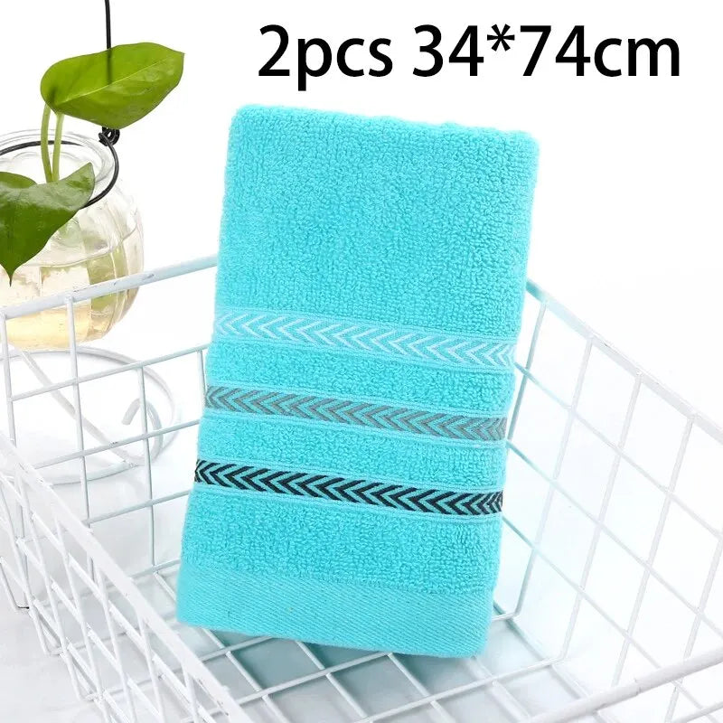 WheatEar Quick Dry Cotton Towels 2pcs Set ATHLEXES
