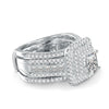 Elegant 2PCS Moissanite Wedding Ring Set 925 Silver ATHLEXES