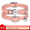 Engraved Luxury PU Leather Cat Collar ATHLEXES