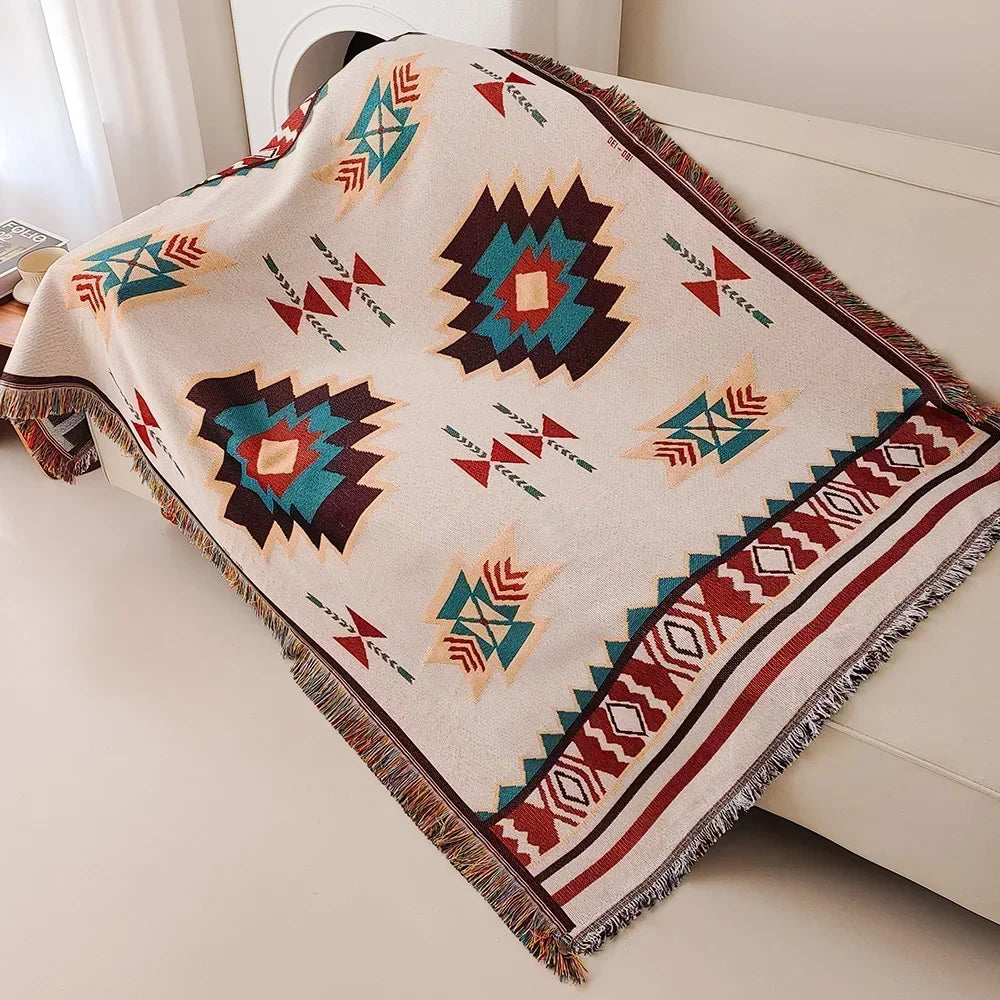 Boho Chic Aztec Oversized Throw Blanket ATHLEXES