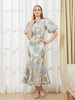 Floral Elegance Organza Mermaid Maxi Dress ATHLEXES