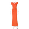 Chic Hollow Backless Maxi Dress with Metal Buckle ATHLEXES