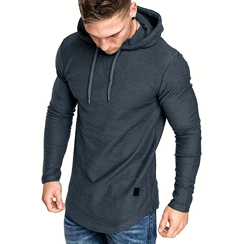 Lightweight Solid Color Hooded Sweatshirt ATHLEXES