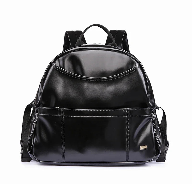 ChicBlack PU Diaper Backpack for Stylish Moms ATHLEXES