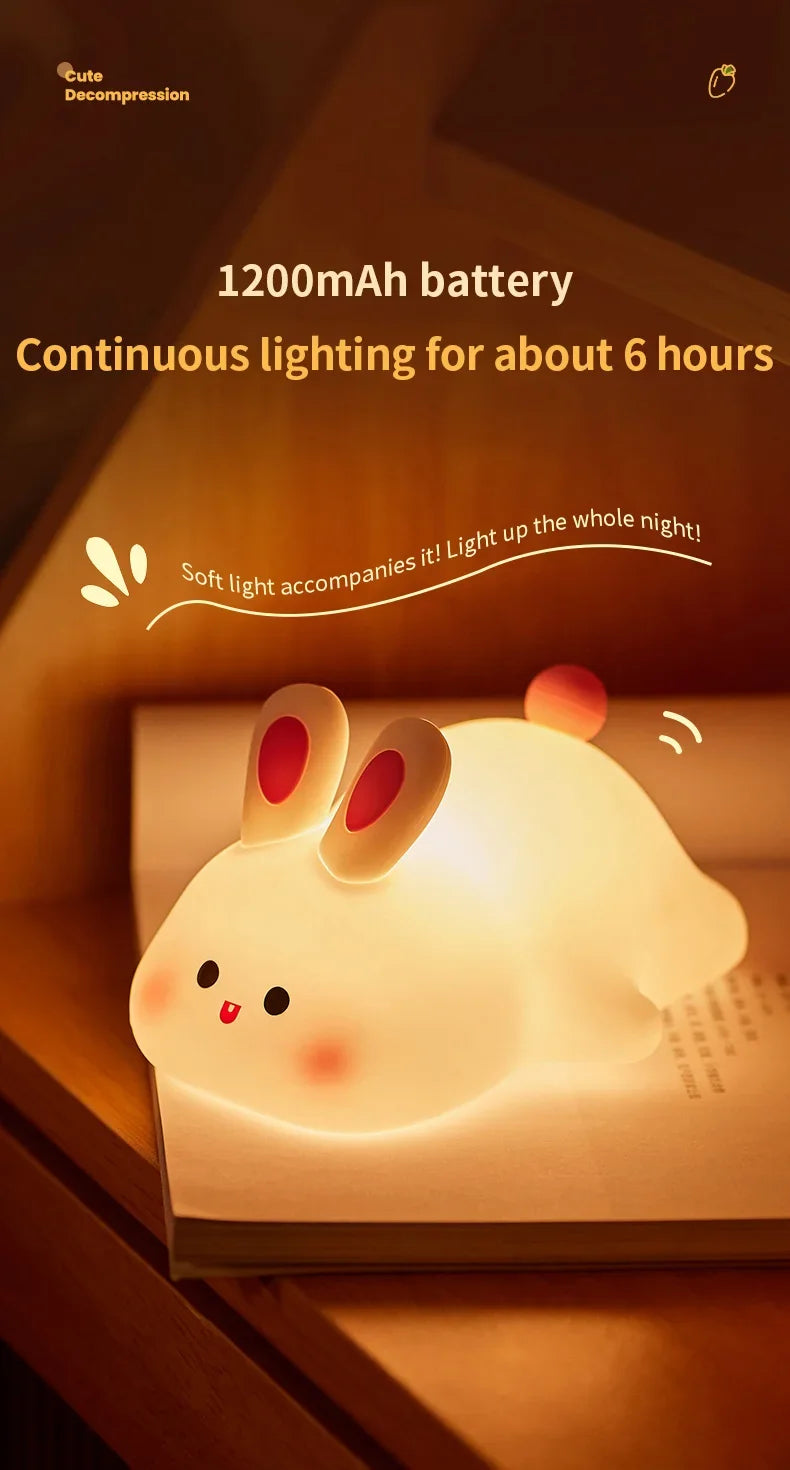 Cute Rabbit LED Night Light for Kids ATHLEXES