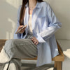 Beiyingni 2024 Spring Autumn Women's Oversized Blouse with Pockets ATHLEXES