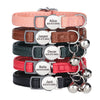 Engraved Luxury PU Leather Cat Collar ATHLEXES