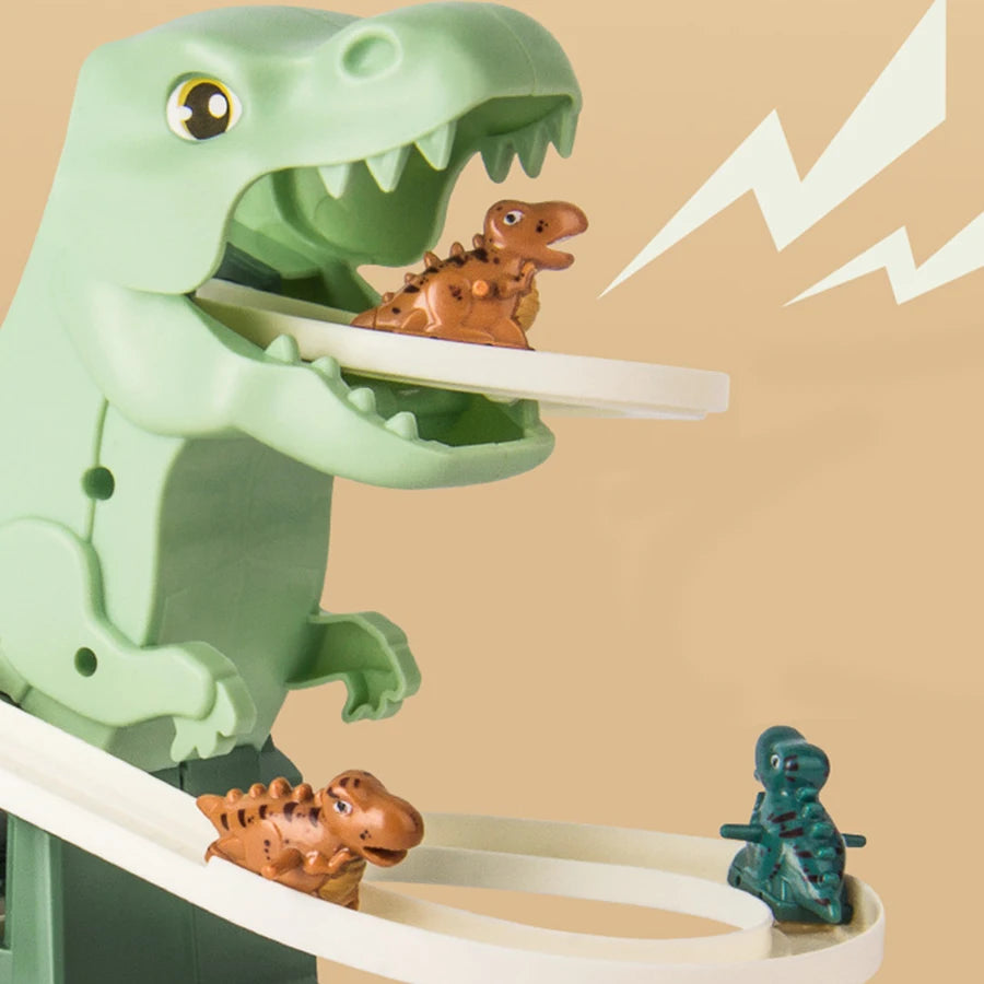 DinoSlide Music Toy Set with Puzzle Cars ATHLEXES