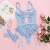 Elegant Lace Garter Lingerie Set with Choker ATHLEXES