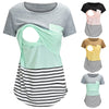 Striped Comfort Nursing Tee for Maternity Bliss ATHLEXES