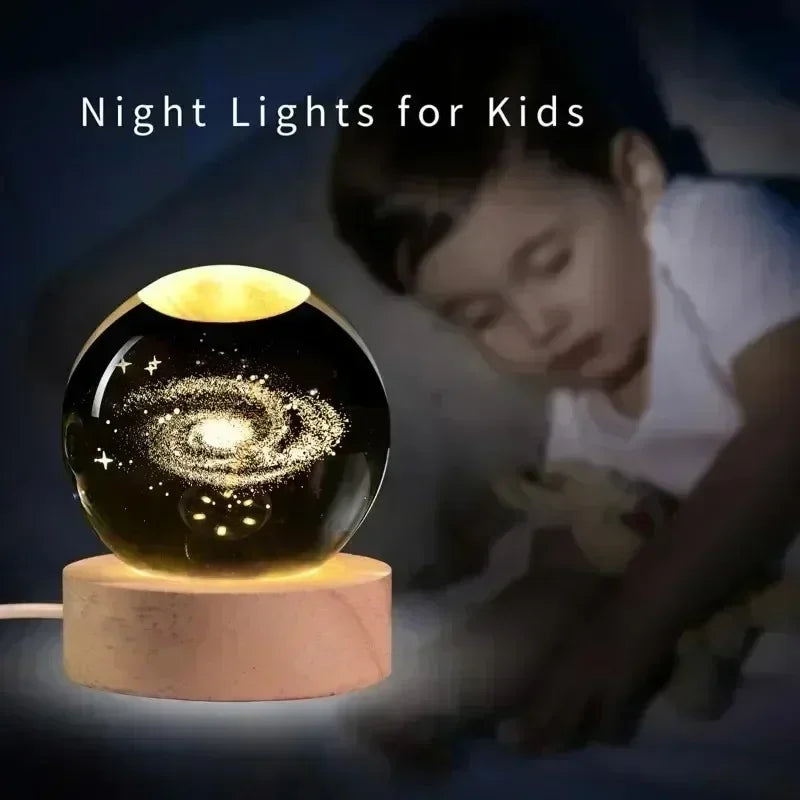 Luminous Saturn 3D Solar System Crystal Sphere ATHLEXES