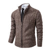 Velvet Warmth High Collar Cardigan for Men - Winter Knitwear ATHLEXES