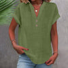 Breezy V Neck Cotton Linen Shirt for Women ATHLEXES