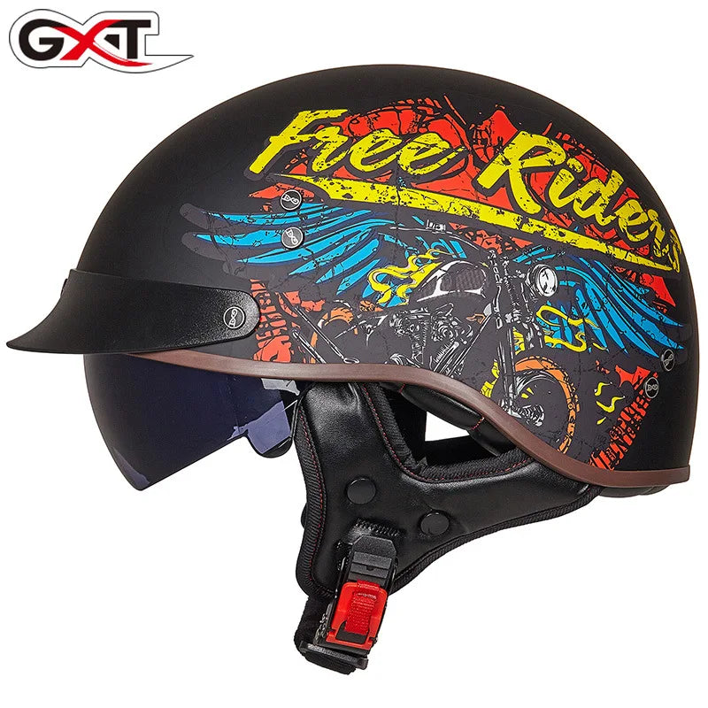 RetroRide DOT Certified Half Helmet ATHLEXES