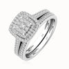 Romantic 925 Silver Bridal Double Rings Set ATHLEXES