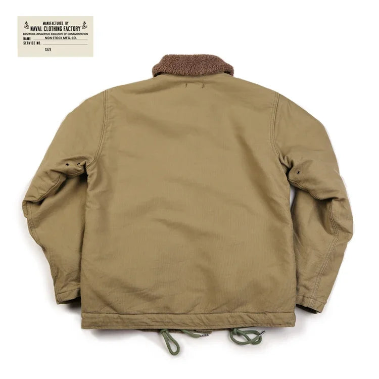 NON STOCK USN N-1 Military Style Warm Coat with Sherpa Lining ATHLEXES
