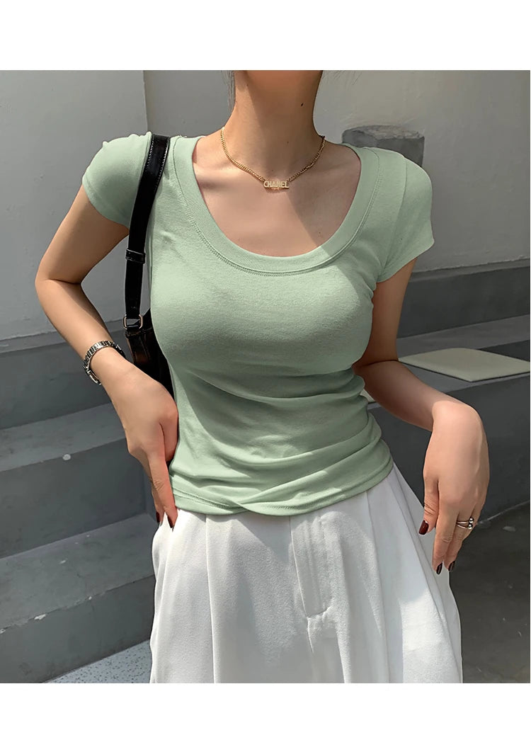 AOSSVIAO 100% Cotton Womenâ??s Slim Fit Tees ATHLEXES