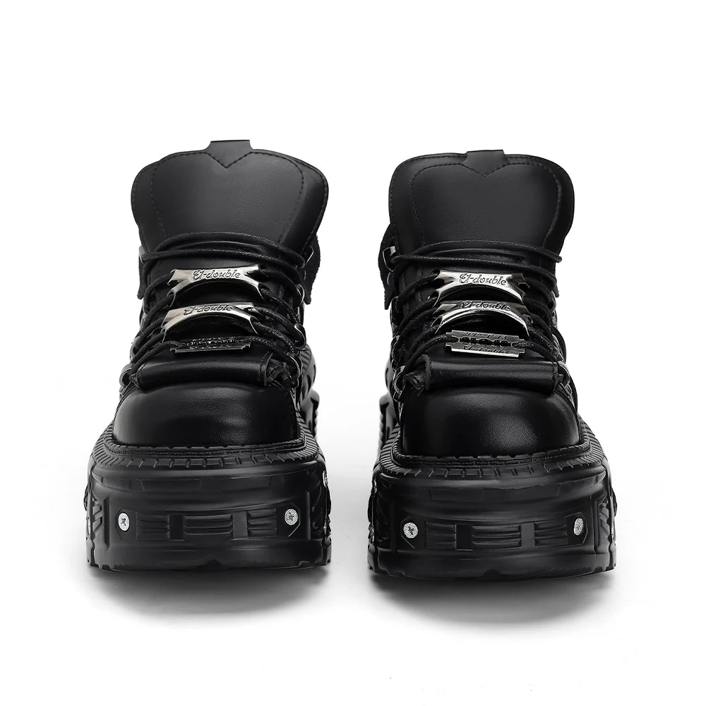 Gothic Chic Lace-Up Platform Ankle Boots ATHLEXES