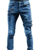 Retro Moto Punk Skinny Cargo Jeans for Men ATHLEXES