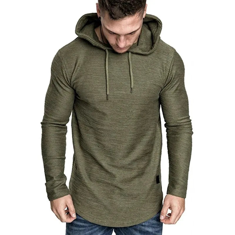 Lightweight Solid Color Hooded Sweatshirt ATHLEXES
