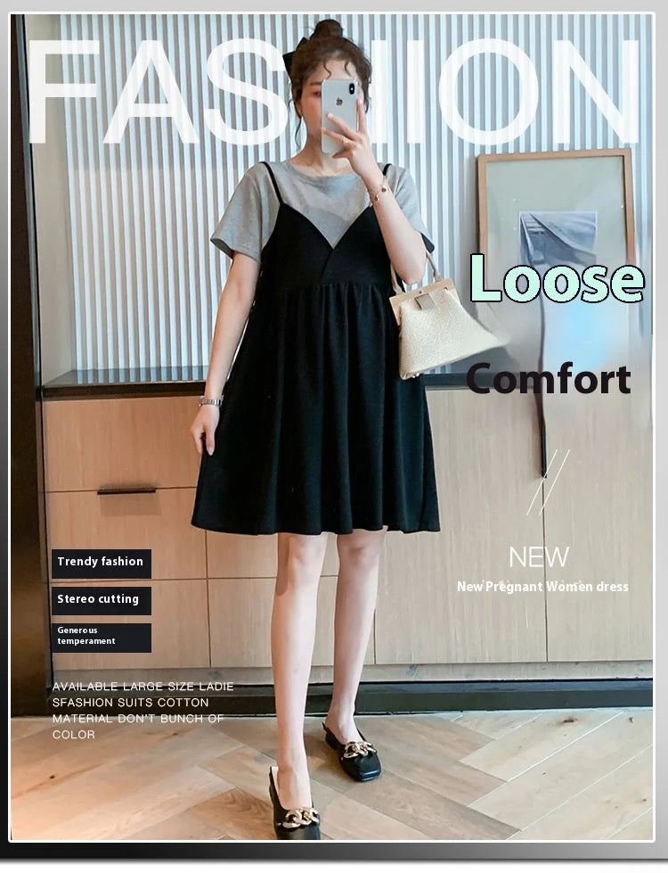 Chic Maternity Summer Dress with Halter Neck ATHLEXES