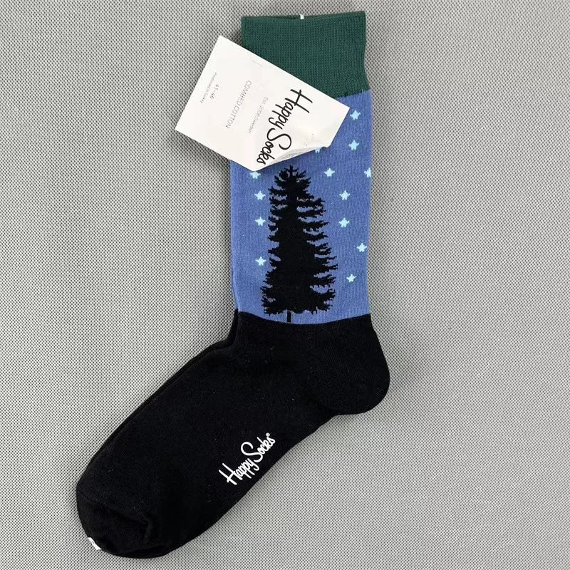 Happy Socks Men's Diamond Check Crew Socks for All Seasons ATHLEXES