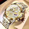 OLEVS Luxury Waterproof Gold Skeleton Watch ATHLEXES