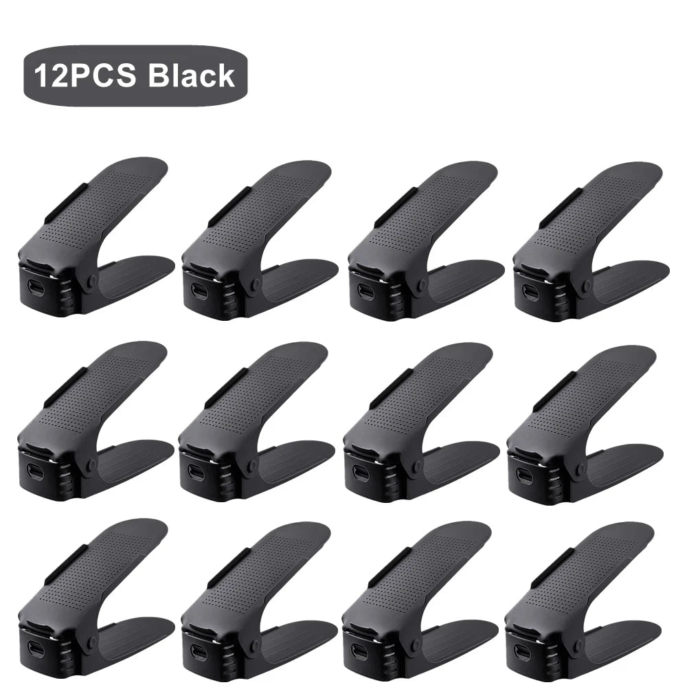 ShoeSavvy 12Pcs Adjustable Organizer Rack System ATHLEXES
