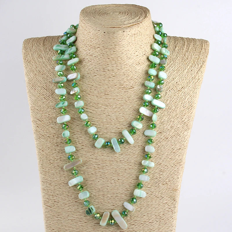 Rainbow Crystal Shell Necklace for Womenâ??s Gift ATHLEXES