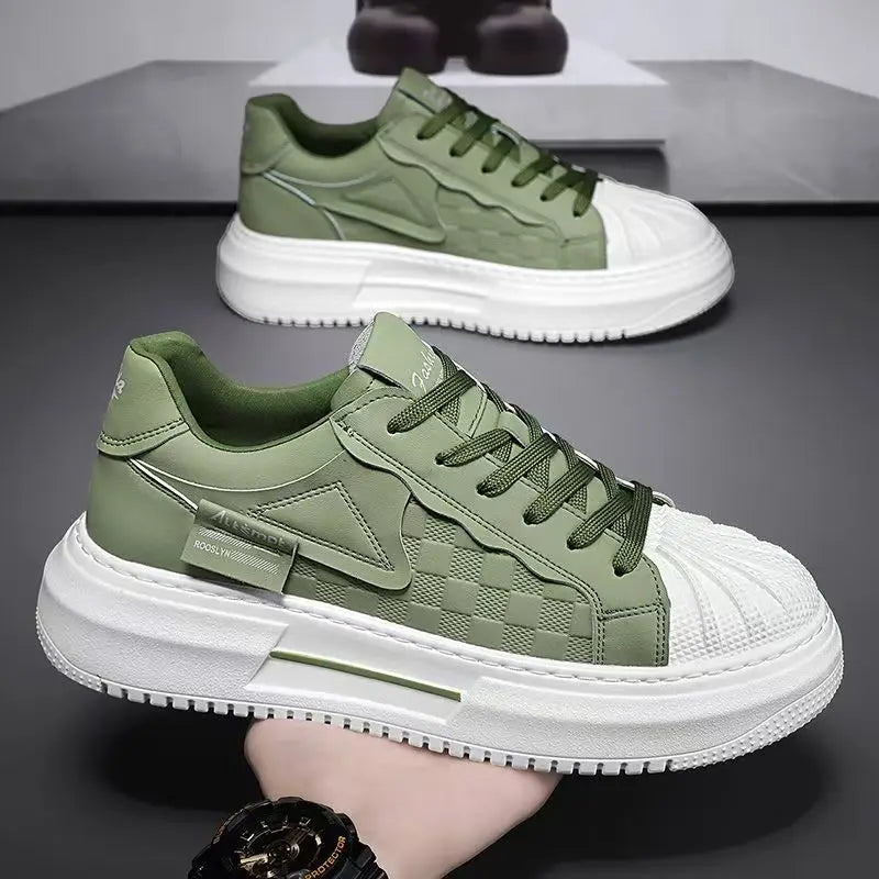 RetroCraft Men's Leather Platform Sneakers ATHLEXES