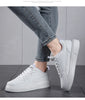 LuxeLite Breathable White Lace-Up Sneakers for Women ATHLEXES