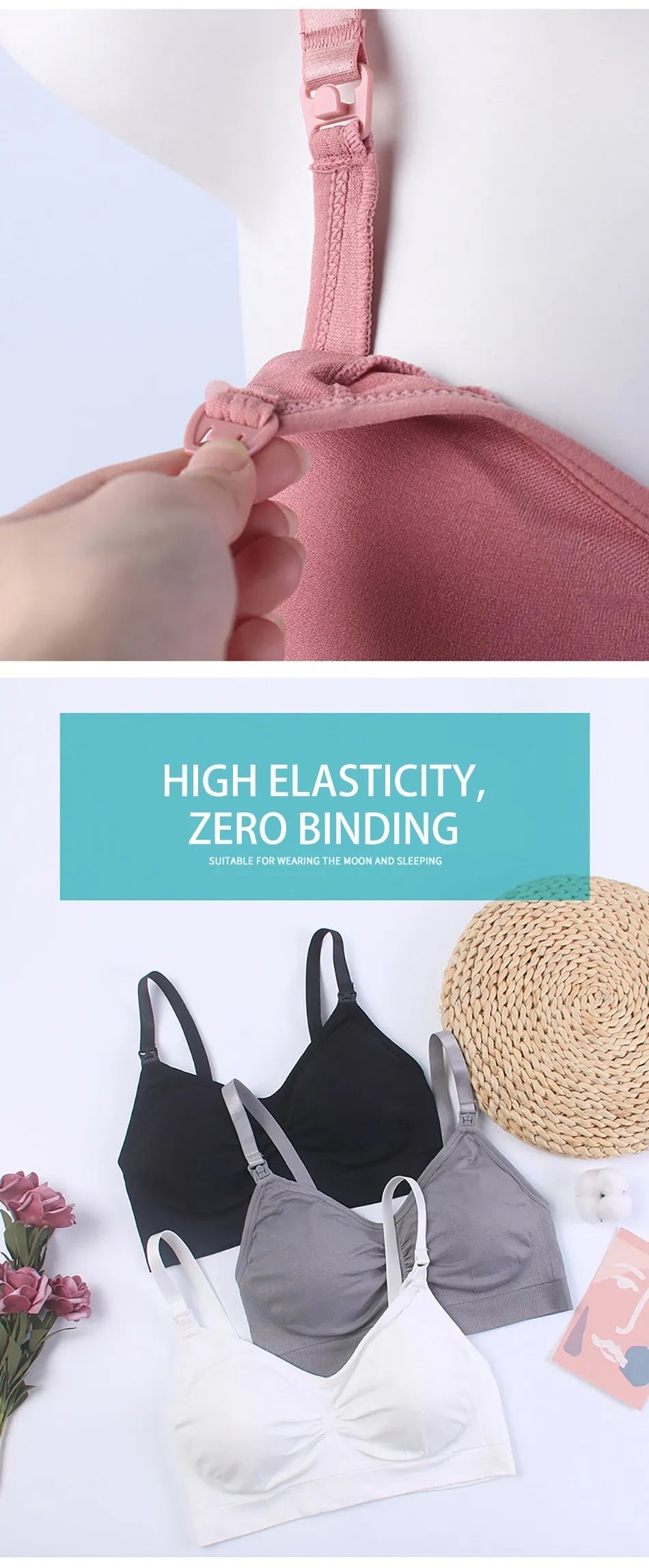 Breathable Seamless Maternity Nursing Bra Bralette ATHLEXES