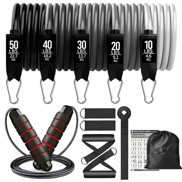 Premium Resistance Bands Set with Door Anchor & Straps ATHLEXES