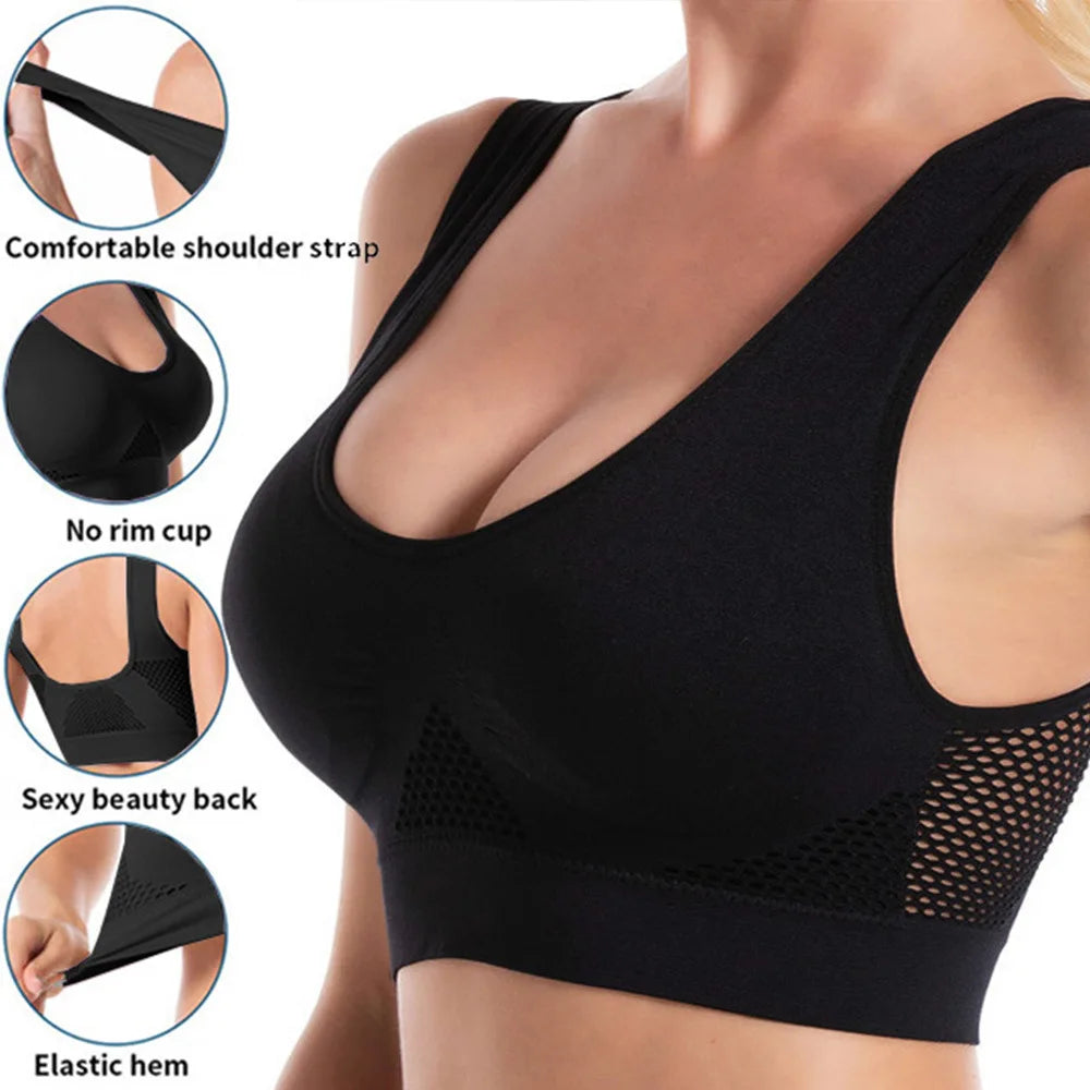 AeroFit Hollow Out Wireless Sports Bra ATHLEXES